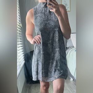 Gray/black Paisley Dress
